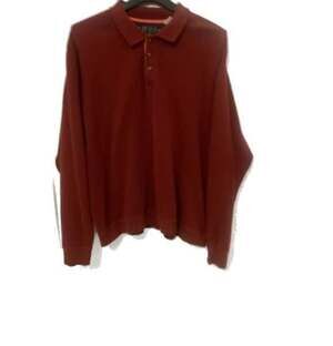 Orvis 1856 Long Sleeve Polo Shirt Men's XL Red